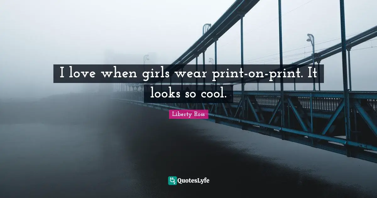 I love when girls wear print-on-print. It looks so cool.