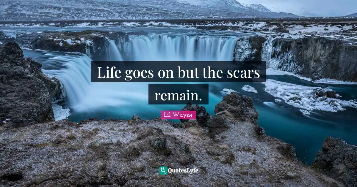 Lil Wayne Quotes: Life goes on but the scars remain.