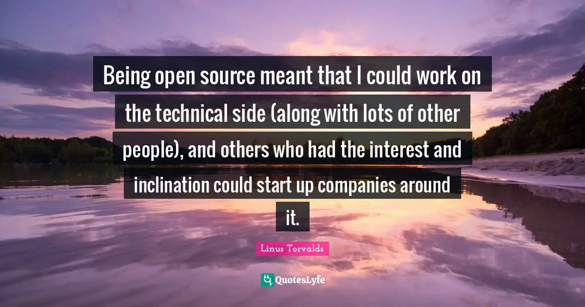 Being open source meant that I could work on the technical side (along with lots of other people), and others who had the interest and inclination could start up companies around it.