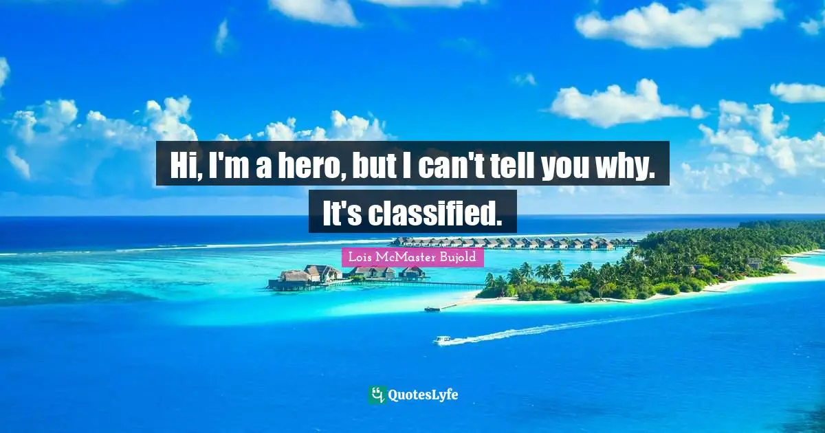 Hi, I'm a hero, but I can't tell you why. It's classified.