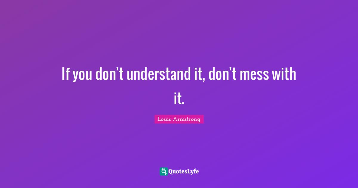 If you don't understand it, don't mess with it.