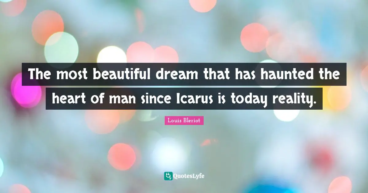 The most beautiful dream that has haunted the heart of man since Icarus is today reality.