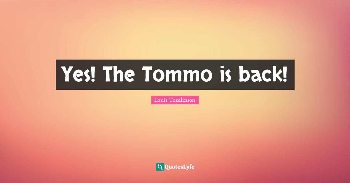Yes! The Tommo is back!