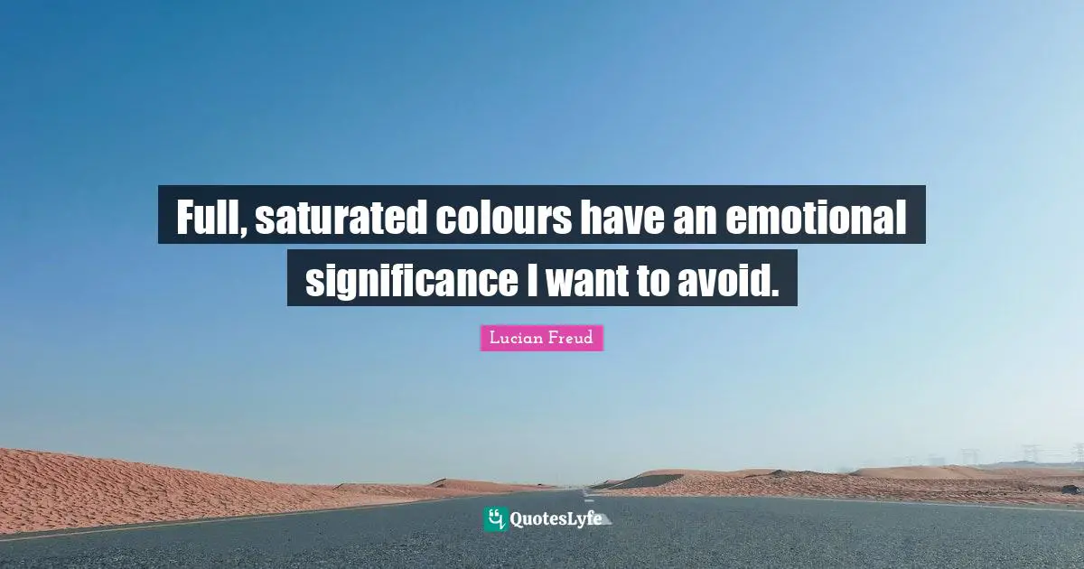 Full, saturated colours have an emotional significance I want to avoid.