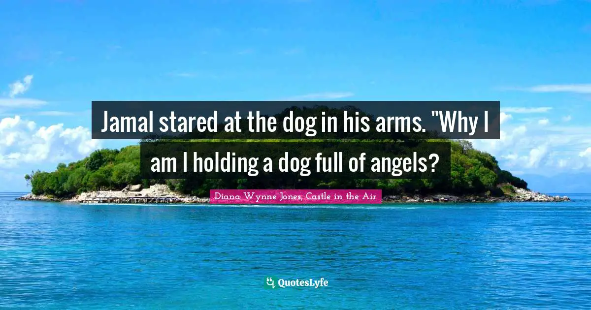 Jamal stared at the dog in his arms. "Why I am I holding a dog full of angels?