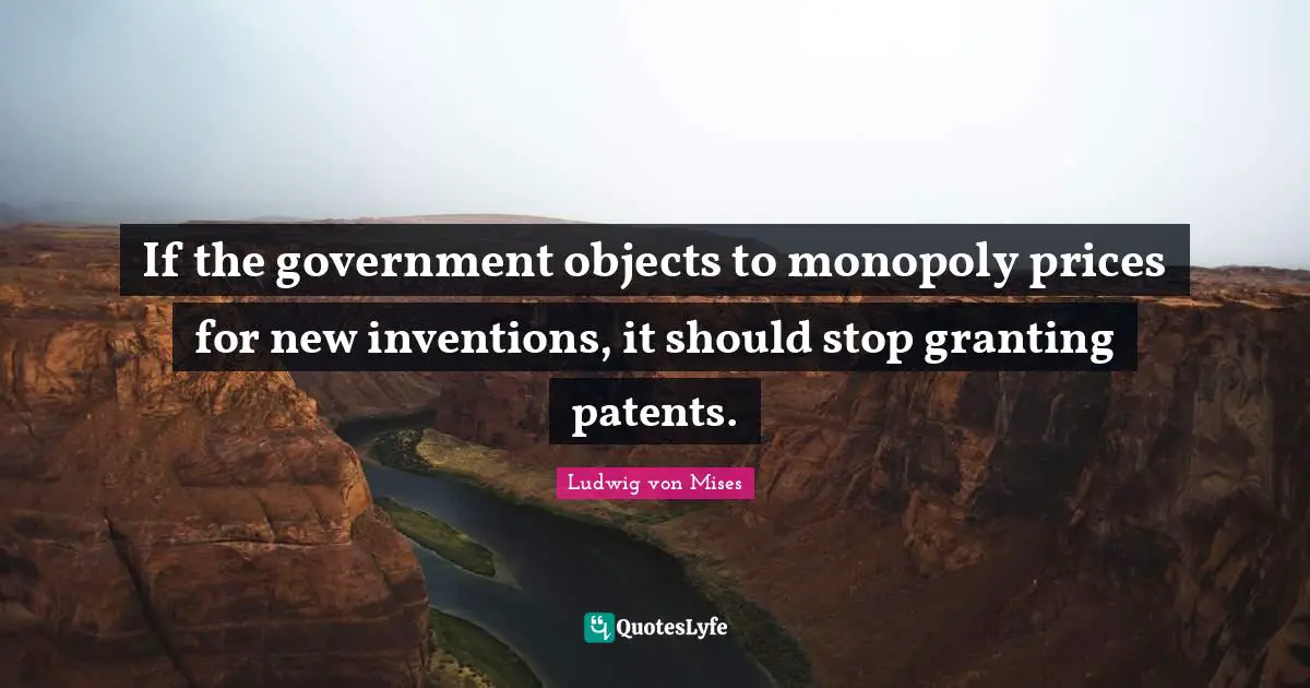 If the government objects to monopoly prices for new inventions, it should stop granting patents.