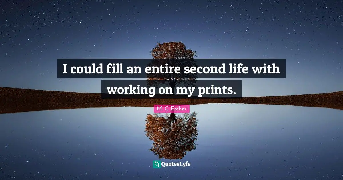 I could fill an entire second life with working on my prints.