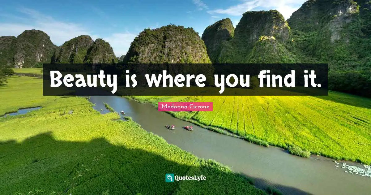 Beauty is where you find it.
