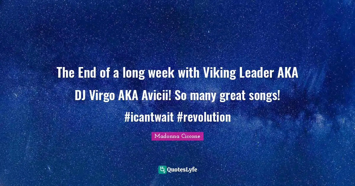 The End of a long week with Viking Leader AKA DJ Virgo AKA Avicii! So many great songs! #icantwait #revolution