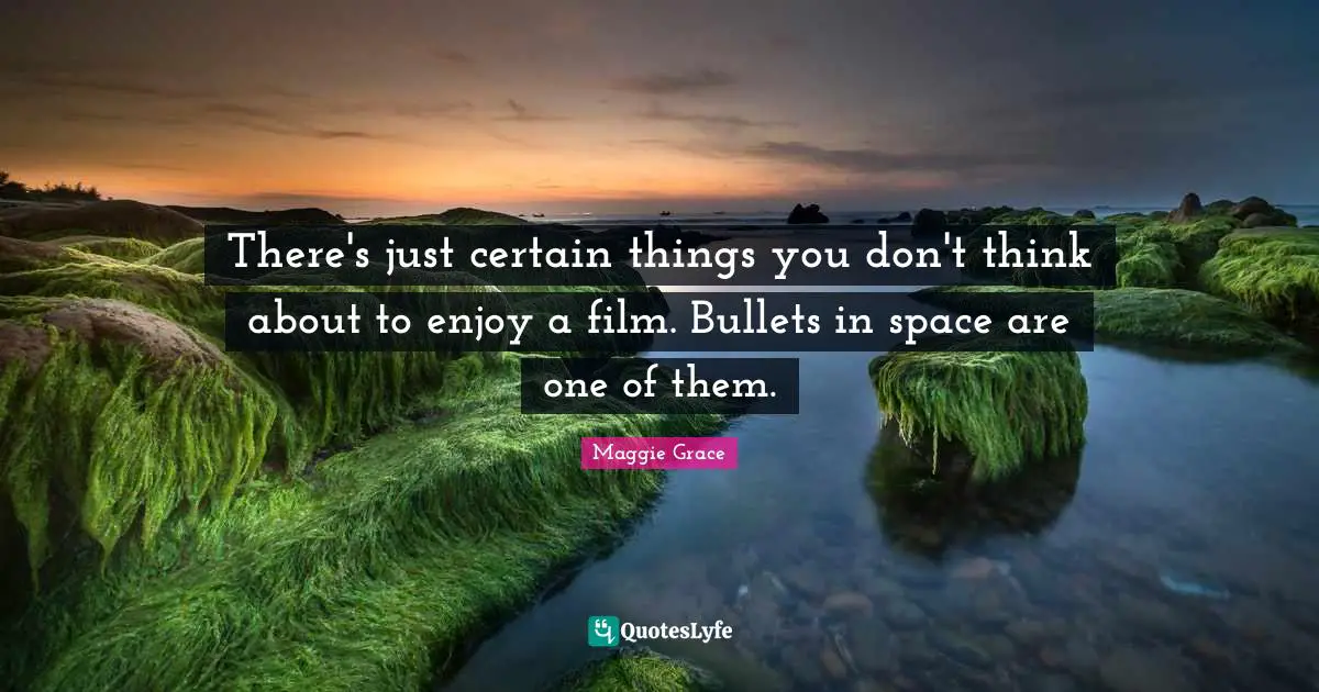 There's just certain things you don't think about to enjoy a film. Bullets in space are one of them.