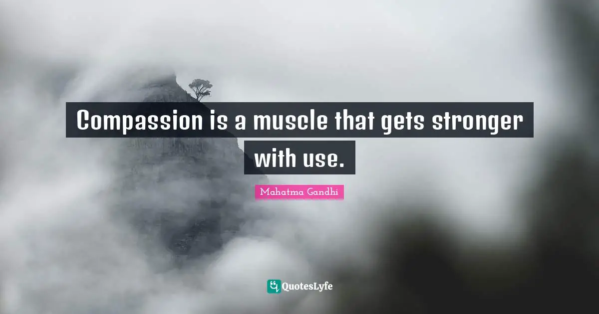 Compassion is a muscle that gets stronger with use.