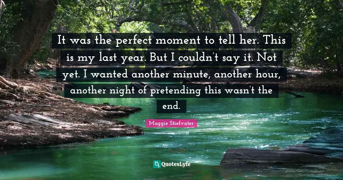 It was the perfect moment to tell her. This is my last year. But I couldn’t say it. Not yet. I wanted another minute, another hour, another night of pretending this wasn’t the end.