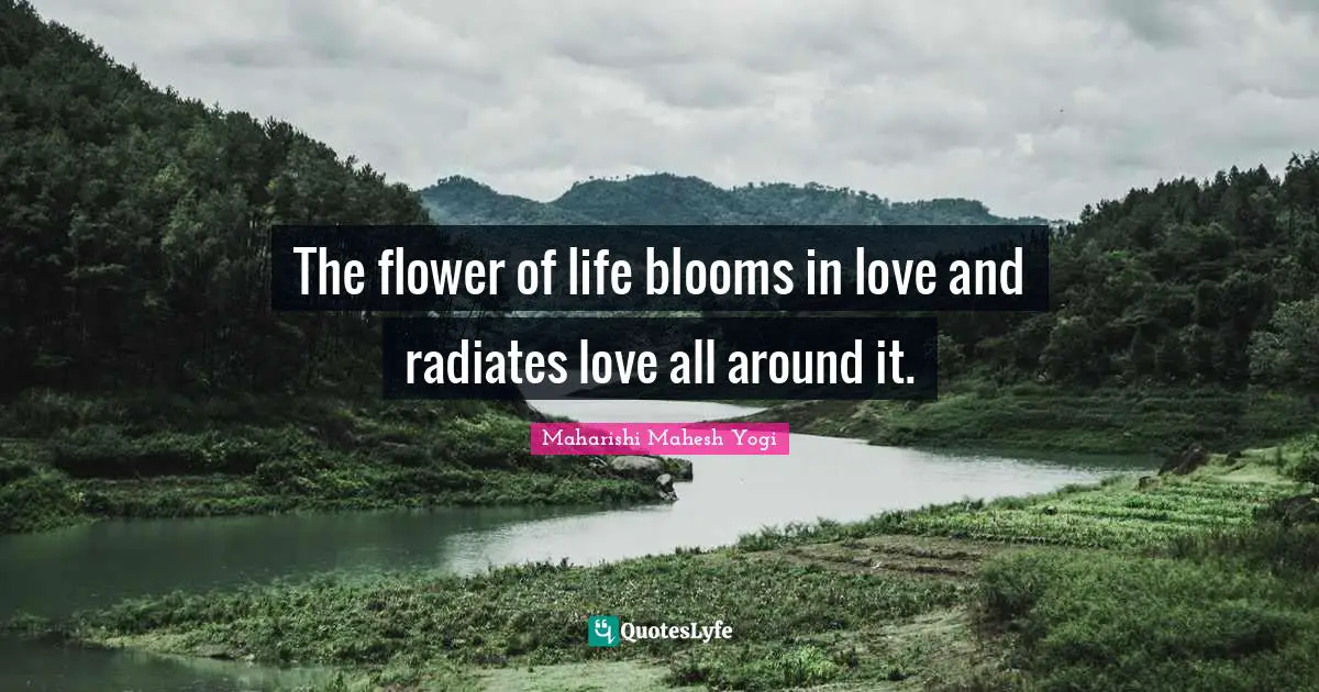 The flower of life blooms in love and radiates love all around it.