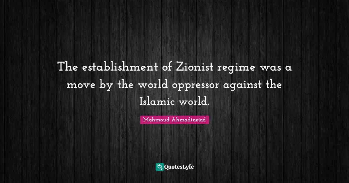 The establishment of Zionist regime was a move by the world oppressor against the Islamic world.