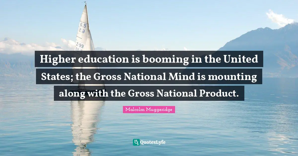 Higher education is booming in the United States; the Gross National Mind is mounting along with the Gross National Product.
