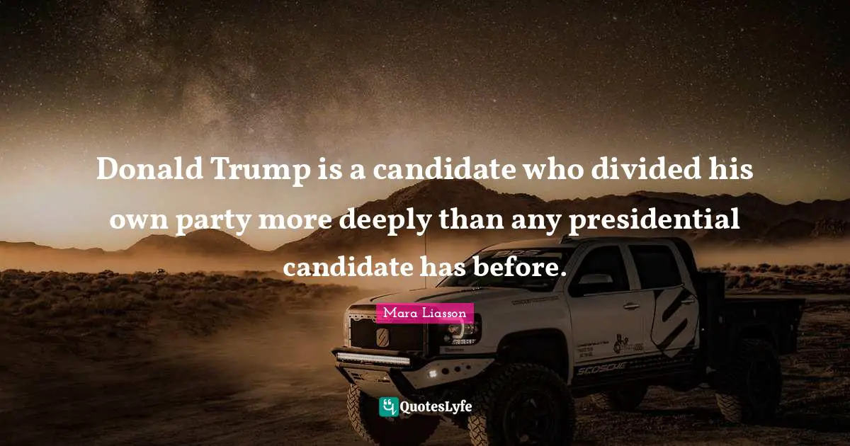 Donald Trump is a candidate who divided his own party more deeply than any presidential candidate has before.