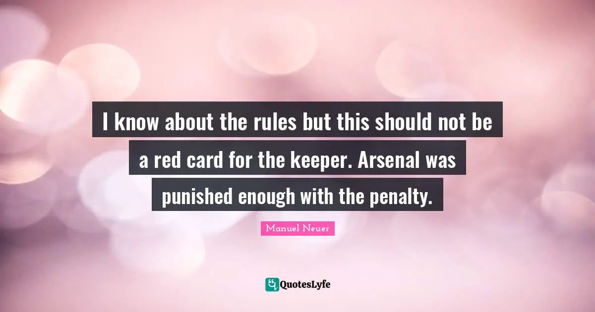 I know about the rules but this should not be a red card for the keeper. Arsenal was punished enough with the penalty.