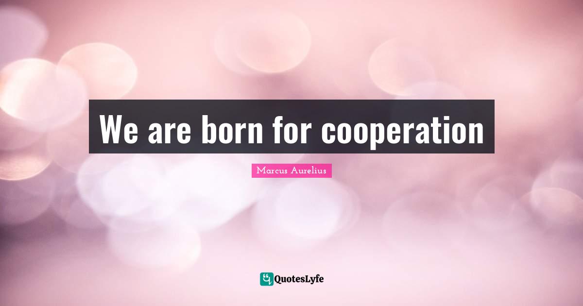 We are born for cooperation
