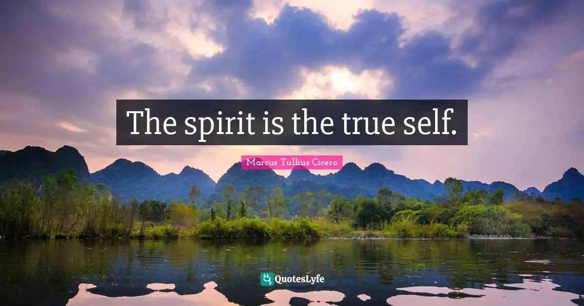 True Self Quotes: "The spirit is the true self."