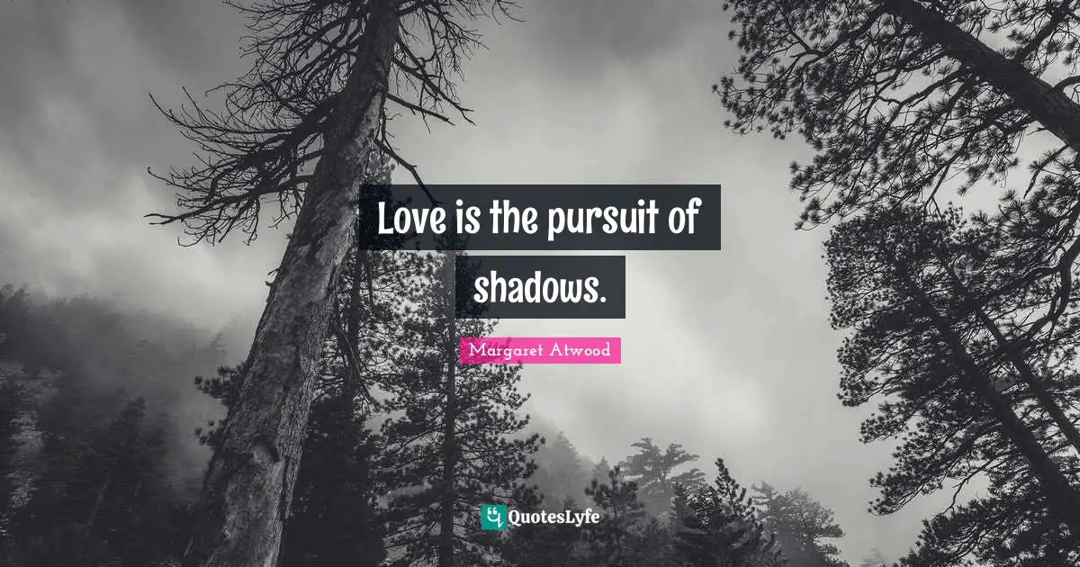 Love is the pursuit of shadows.