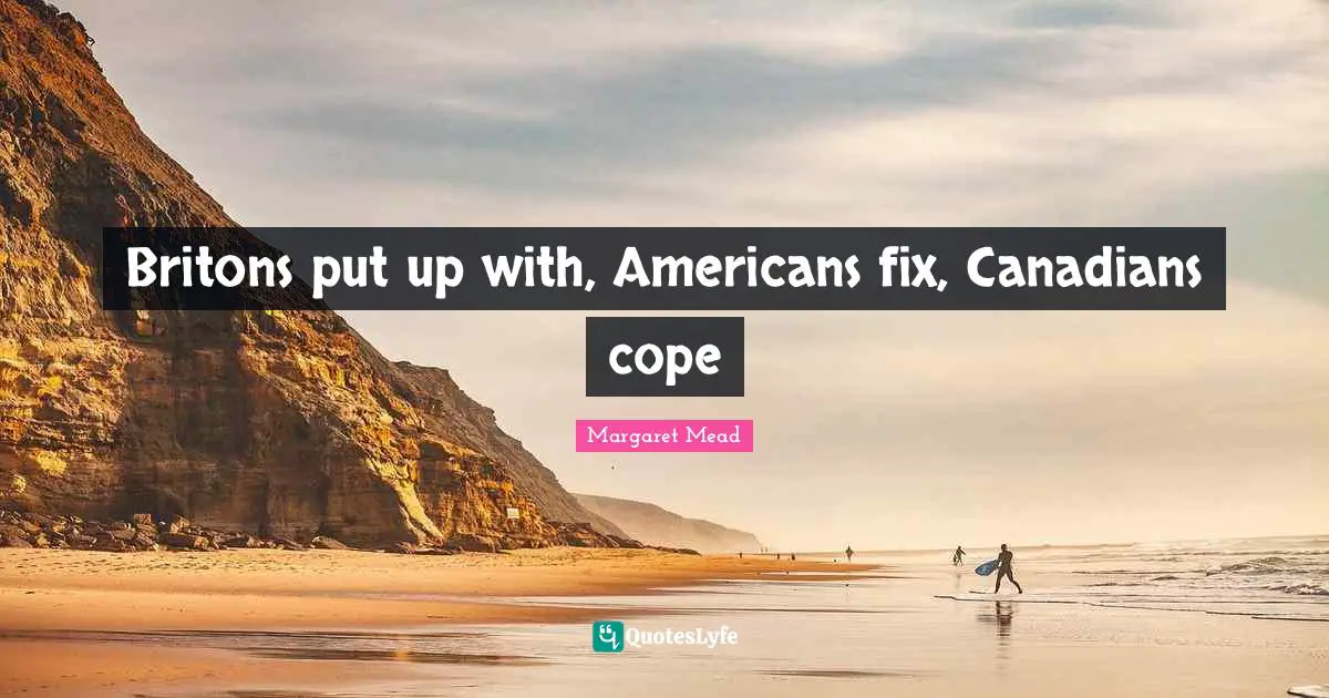 Britons put up with, Americans fix, Canadians cope