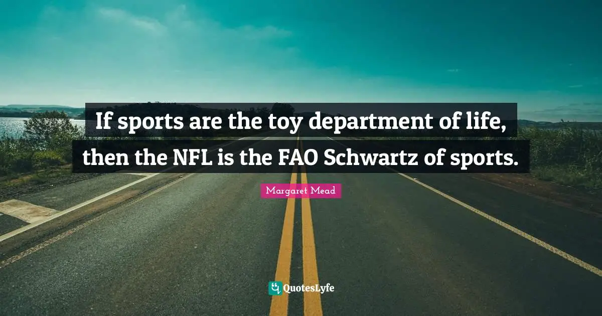 If sports are the toy department of life, then the NFL is the FAO Schwartz of sports.