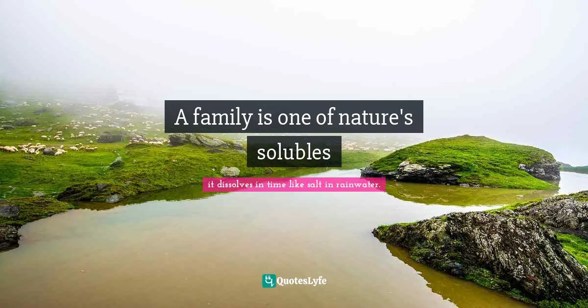 A family is one of nature's solubles