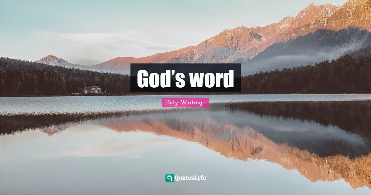 God’s word