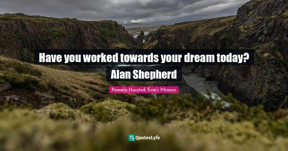 Have you worked towards your dream today? Alan Shepherd