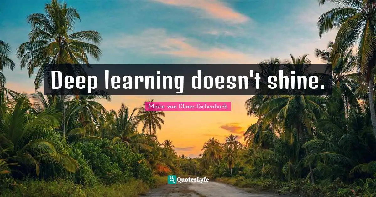 Deep learning doesn't shine.