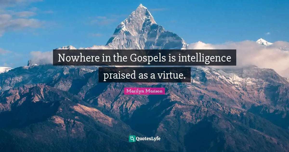 Nowhere in the Gospels is intelligence praised as a virtue.