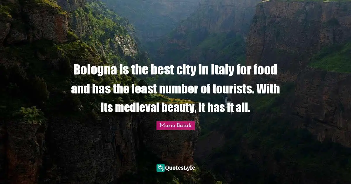 Bologna is the best city in Italy for food and has the least number of tourists. With its medieval beauty, it has it all.