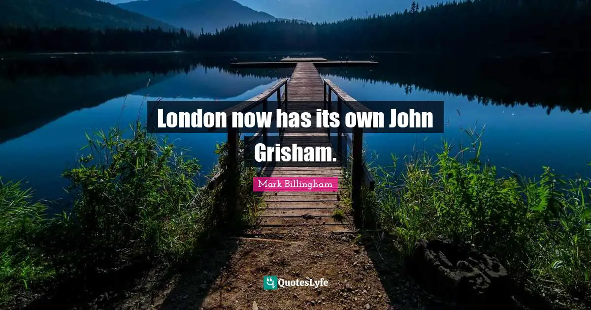 London now has its own John Grisham.
