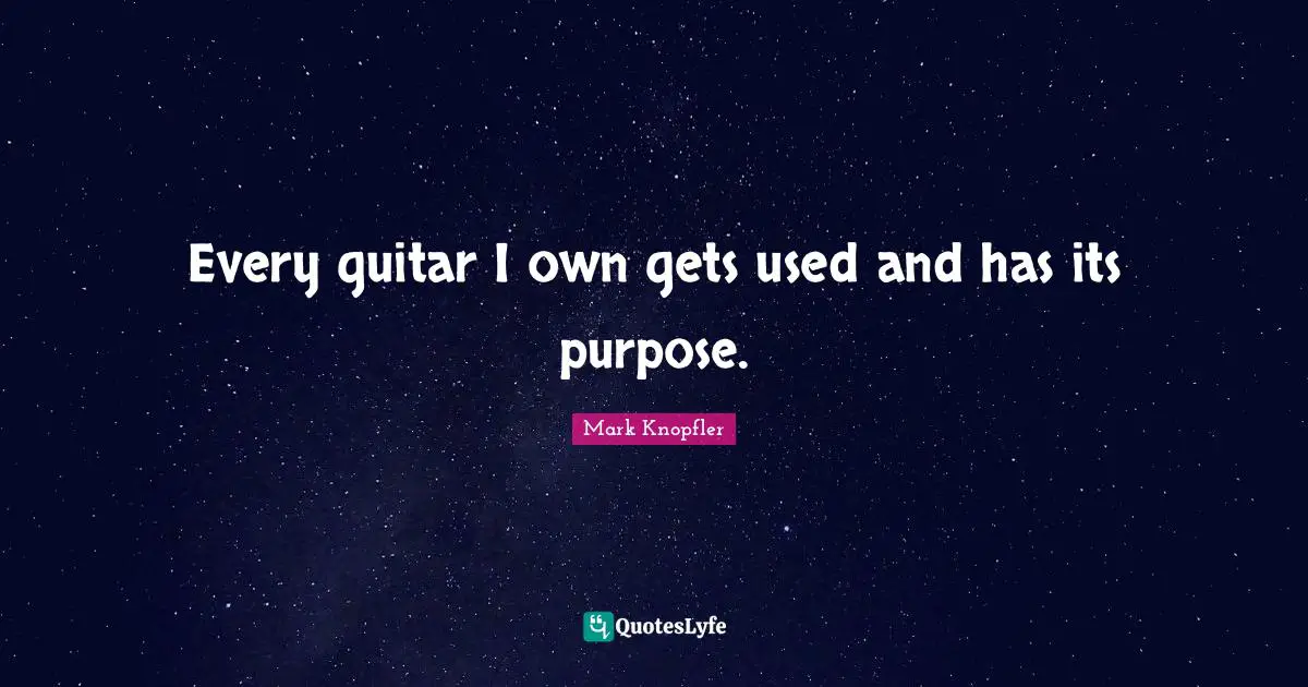 Every guitar I own gets used and has its purpose.