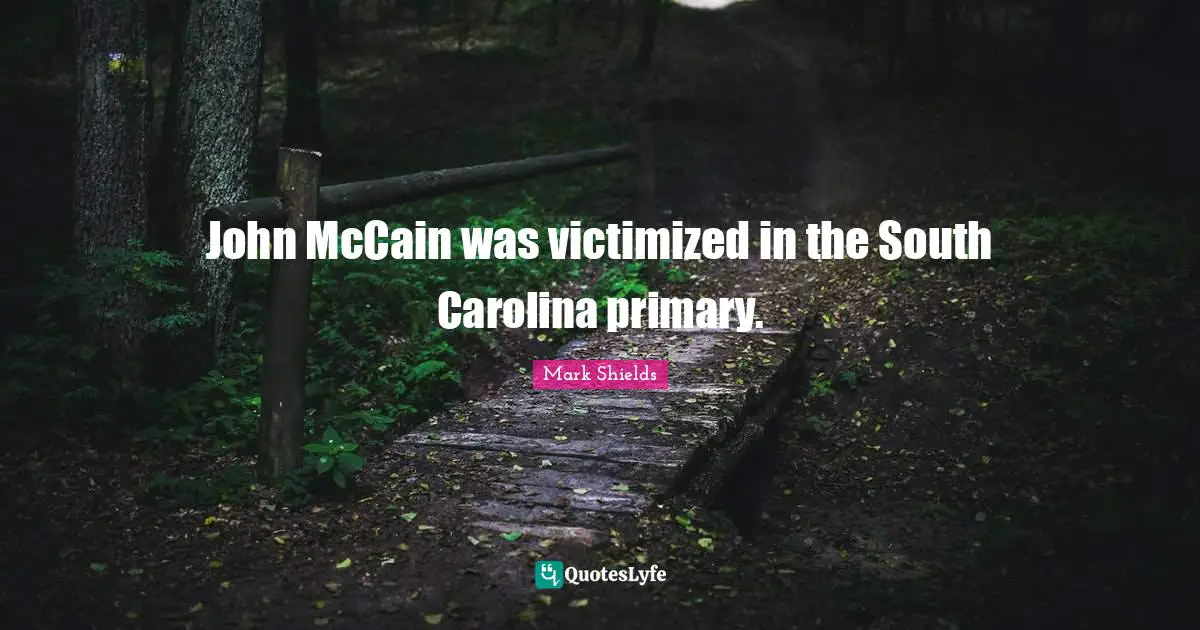 Primaries Quotes: "John McCain was victimized in the South Carolina primary."