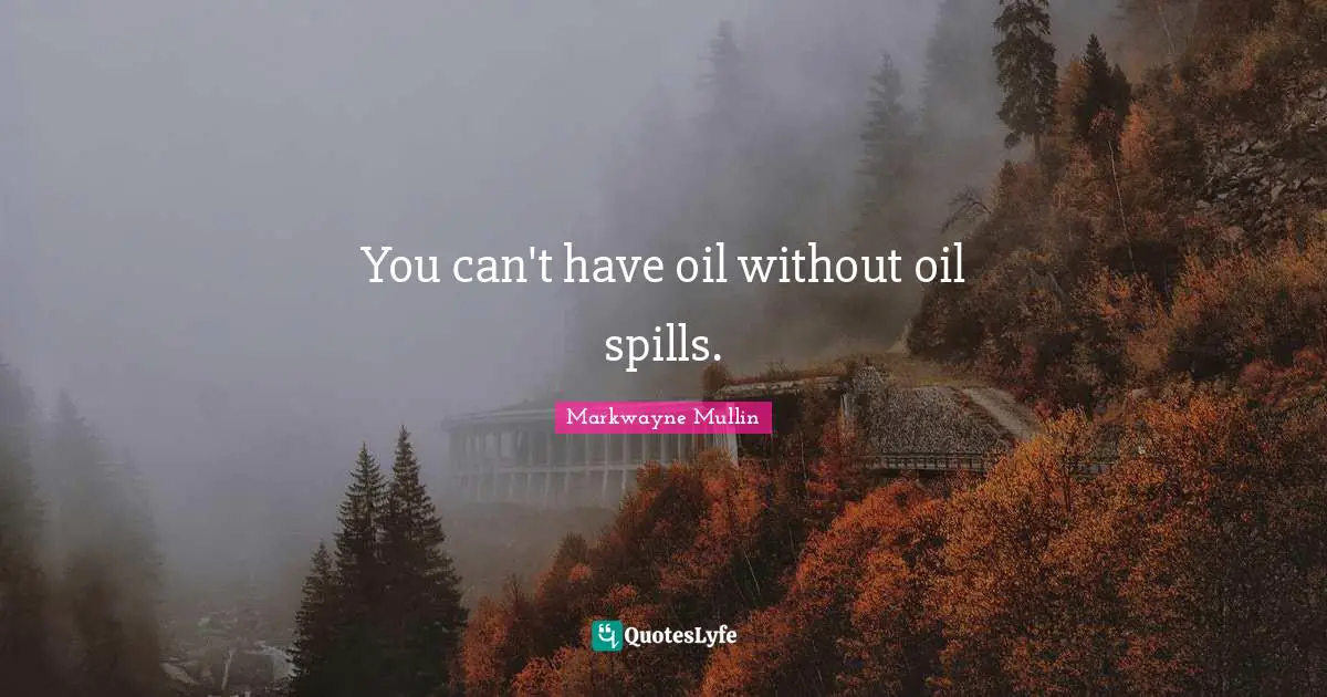 You can't have oil without oil spills.