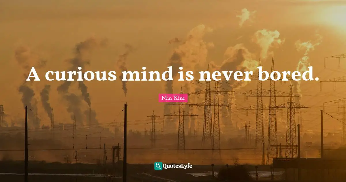 A curious mind is never bored.