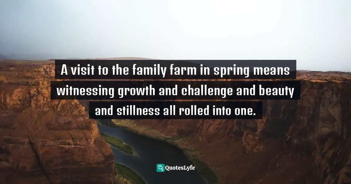 A visit to the family farm in spring means witnessing growth and challenge and beauty and stillness all rolled into one.