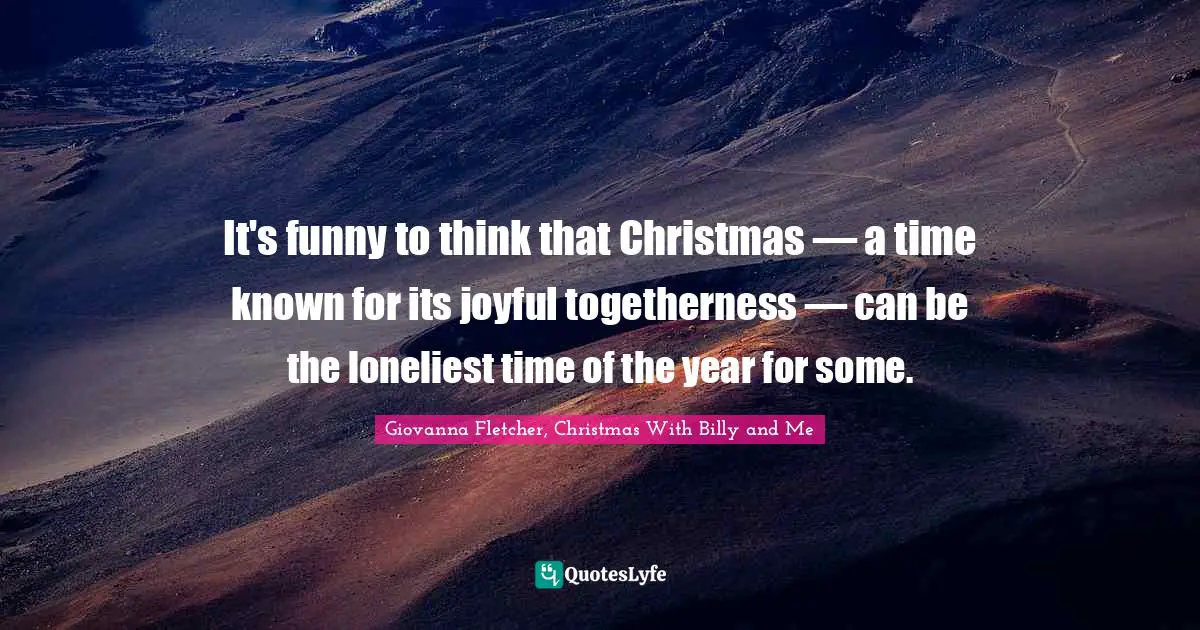 It's funny to think that Christmas — a time known for its joyful togetherness — can be the loneliest time of the year for some.
