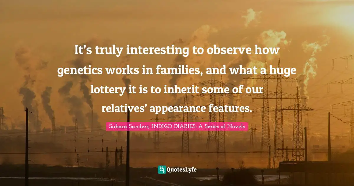 It’s truly interesting to observe how genetics works in families, and what a huge lottery it is to inherit some of our relatives’ appearance features.