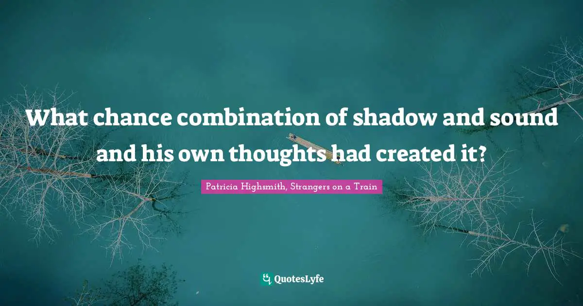 What chance combination of shadow and sound and his own thoughts had created it?