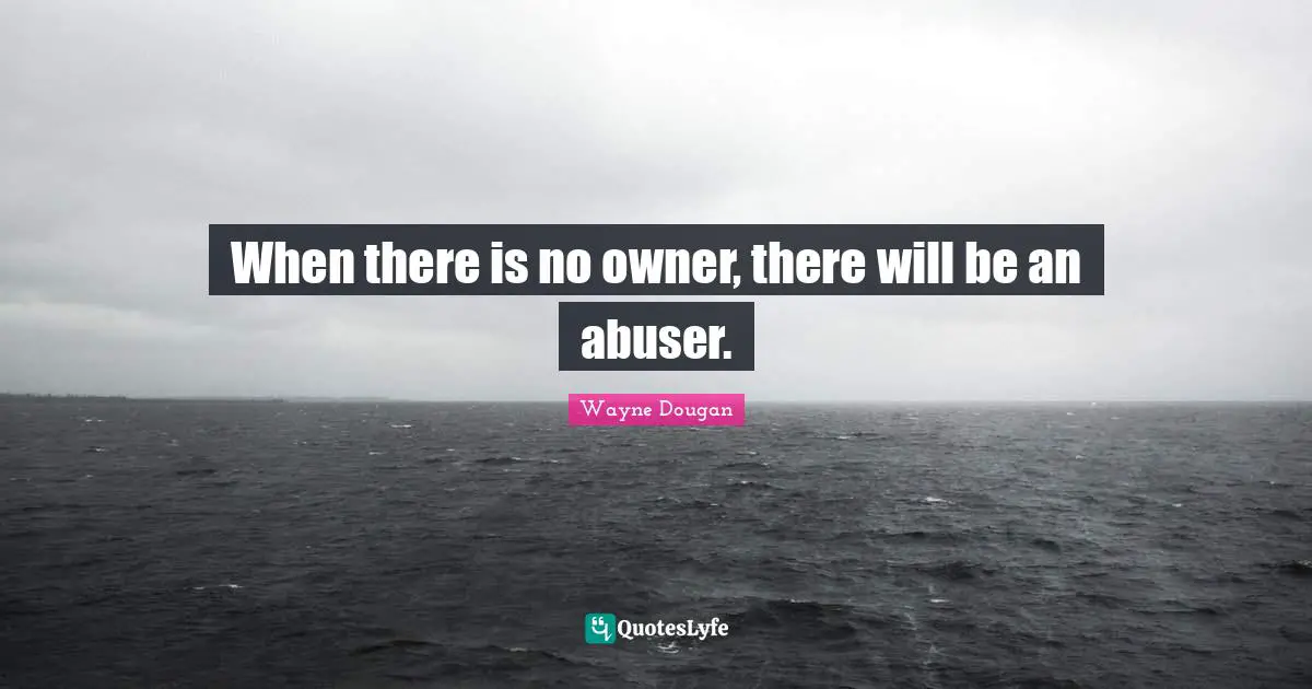 When there is no owner, there will be an abuser.