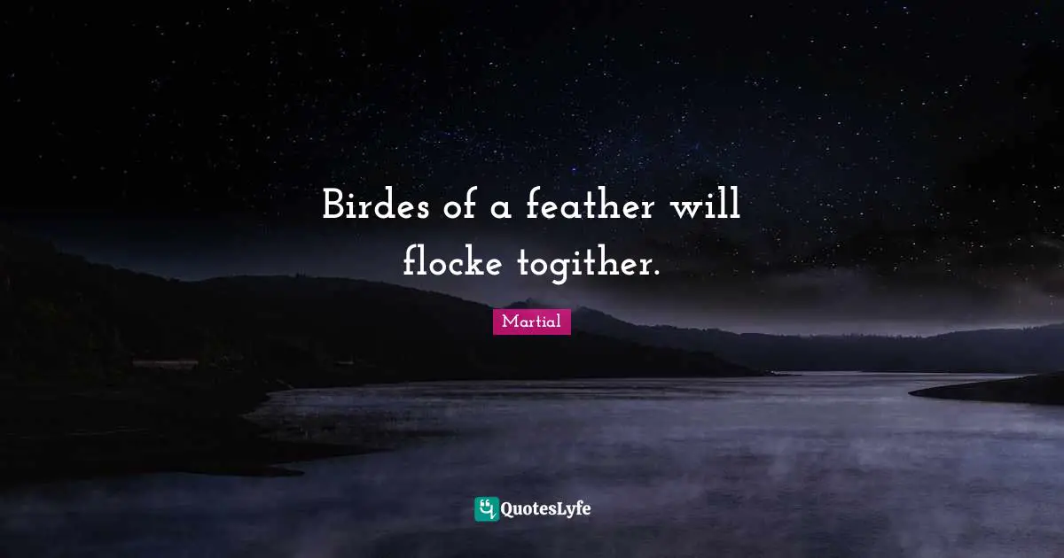 Birdes of a feather will flocke togither.