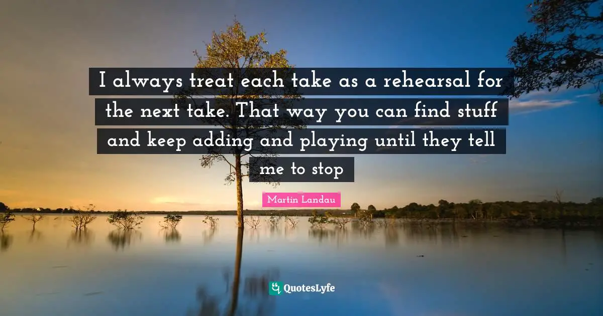 I always treat each take as a rehearsal for the next take. That way you can find stuff and keep adding and playing until they tell me to stop