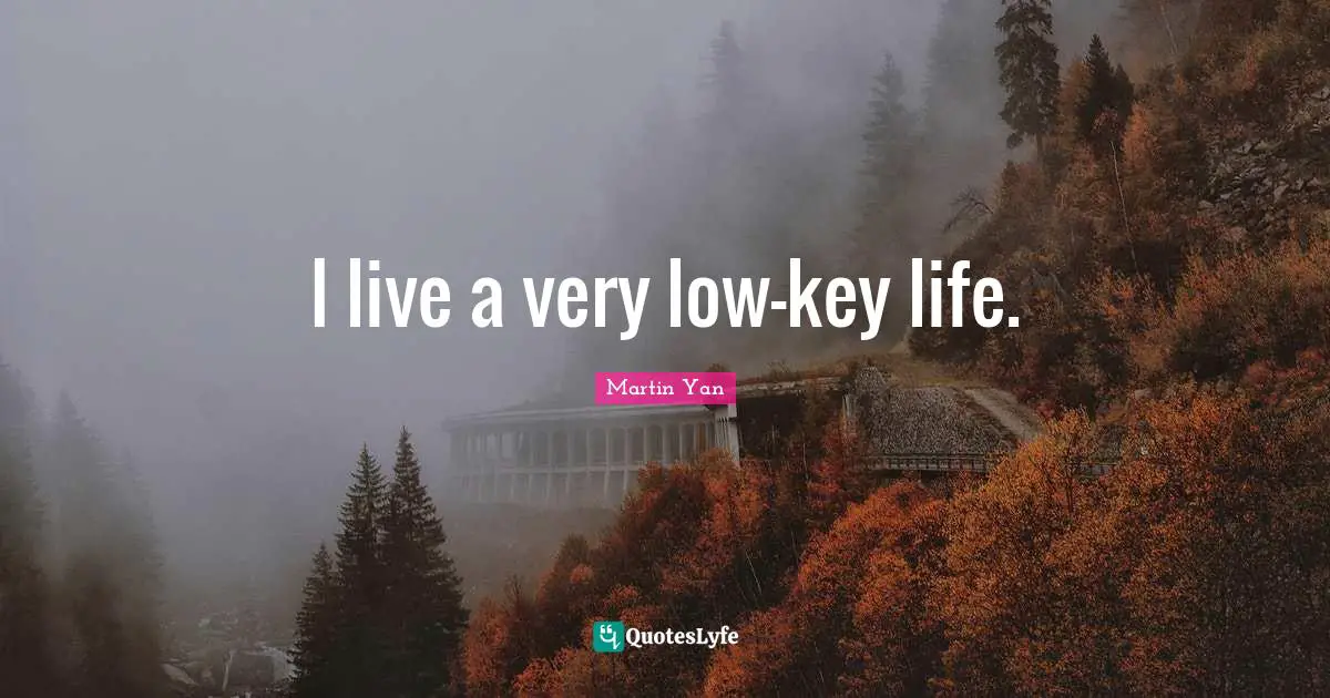 Mo Yan Quotes: "I live a very low-key life."