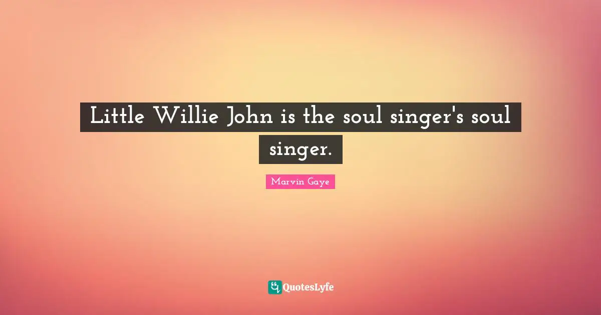 Little Willie John is the soul singer's soul singer.