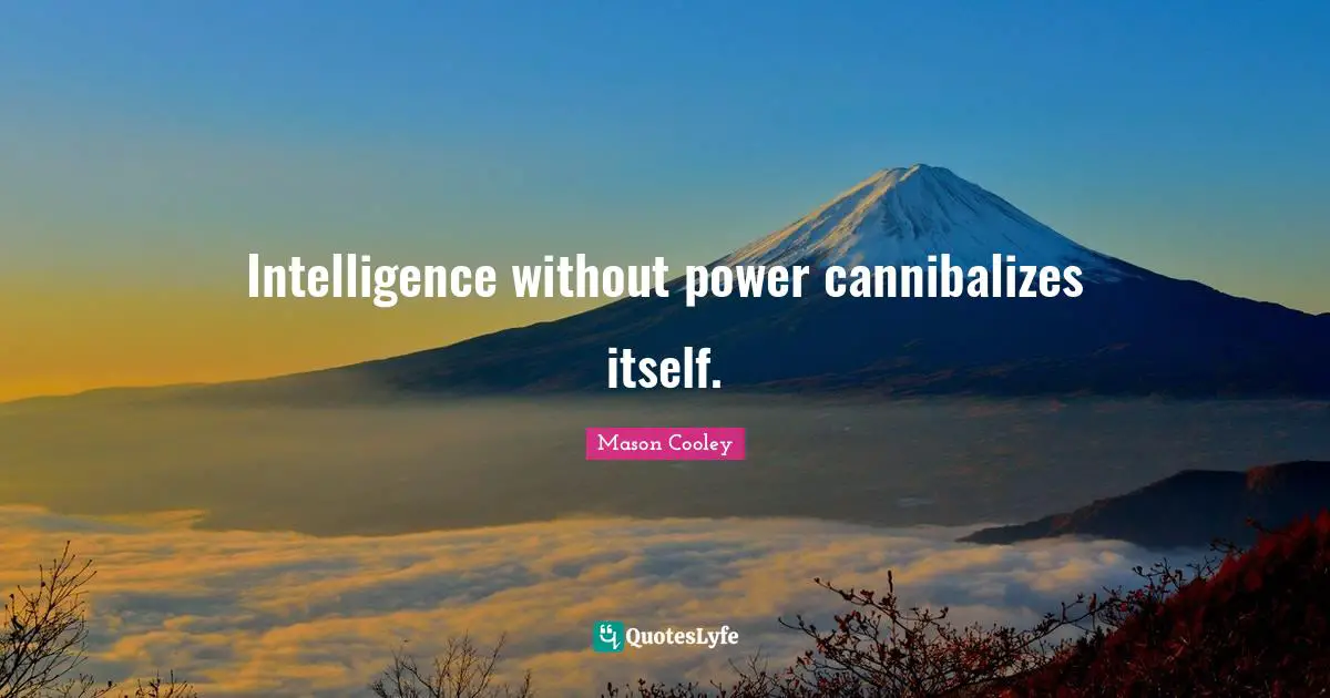 Intelligence without power cannibalizes itself.