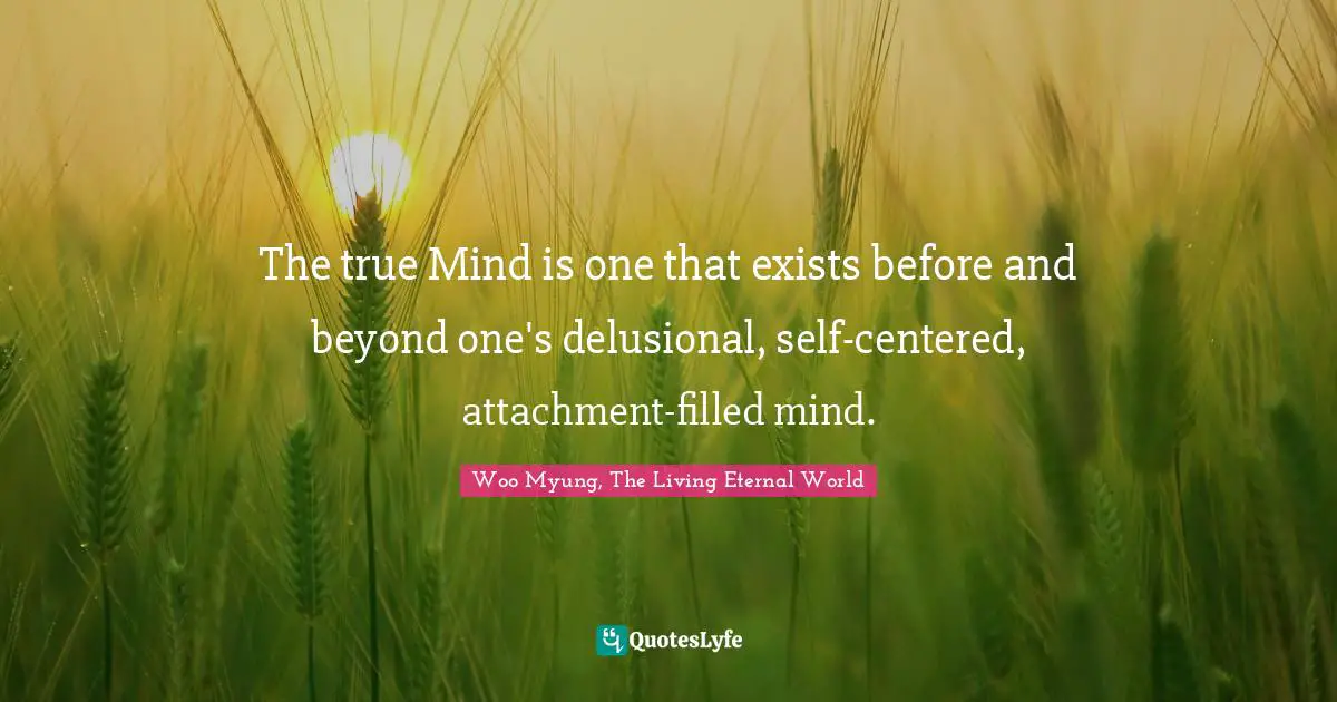 The true Mind is one that exists before and beyond one's delusional, self-centered, attachment-filled mind.