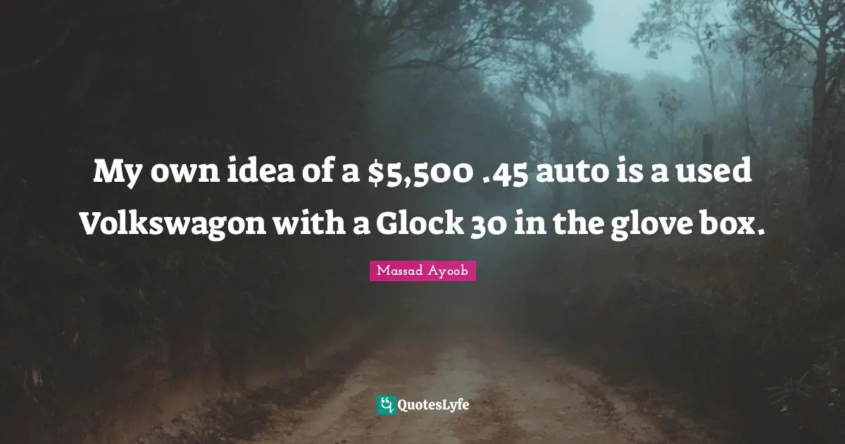 My own idea of a $5,500 .45 auto is a used Volkswagon with a Glock 30 in the glove box.