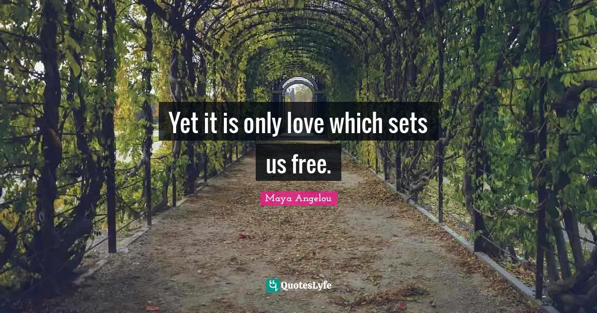 Yet it is only love which sets us free.